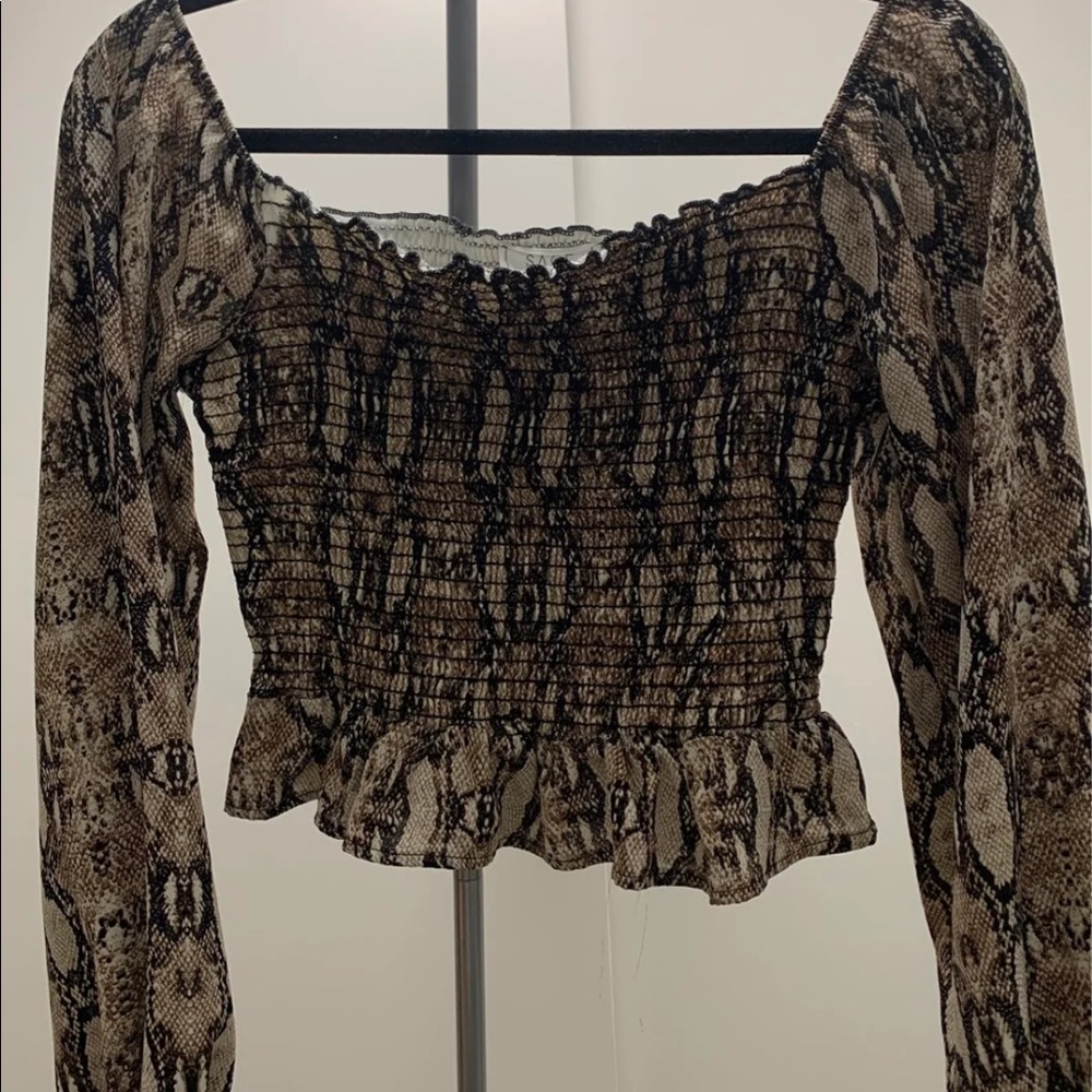 Sage the label snake print blouse